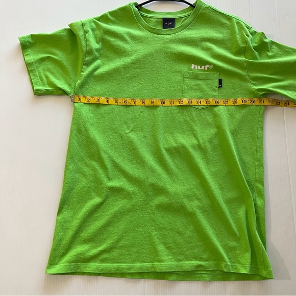 HUF Fire Hydrant Short Sleeve T-Shirt Size XL Neon Green Color - Picture 8 of 9